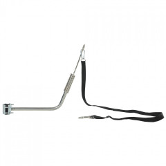 Vodítko na kolo pro psy | stříbrné + černé č.1