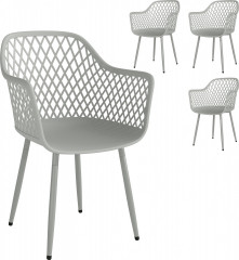 4 propylenové zahradní židle | šedé č.1
