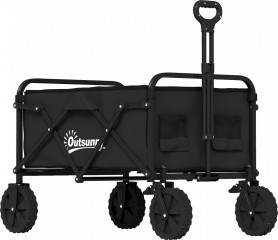 Plážový vozík s velkými uzamykatelnými koly | černý č.1