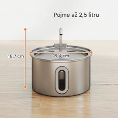 Fontána pro kočky 19,4x19,4x18,7 cm | stříbrná č.2