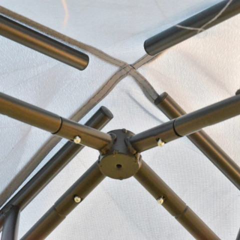 Luxusní zahradní altán 2,95 x 2,95 m | světle šedý č.4