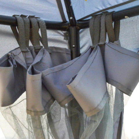 Luxusní zahradní altán 2,95 x 2,95 m | světle šedý č.6