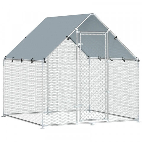 Ohrada pro volný chov 2 x 2 x 2 m | stříbrná č.2