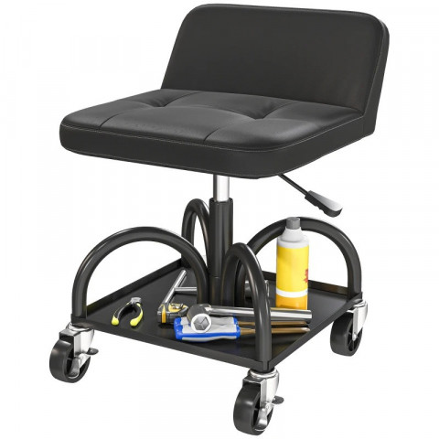 Dílenská stolička s kolečky | černá č.2