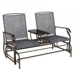 Zahradní lavice se stolem | Hnědá + Šedá č.2