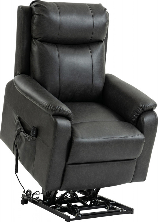 Elektrické polohovací křeslo s funkcí nulové gravitace | černé