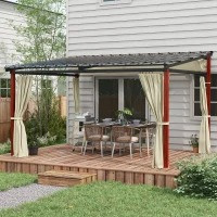 Pergola s bočními stěnami 3,5 x 3 m | béžová