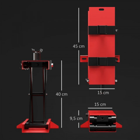 Zvedák na motorku do 500 kg | červený + černý č.4