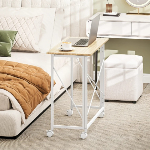 Skládací počítačový stůl 80 x 40 cm | přírodní č.5