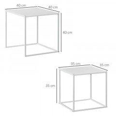 Sada 2 konferenčních stolků | bílý č.3