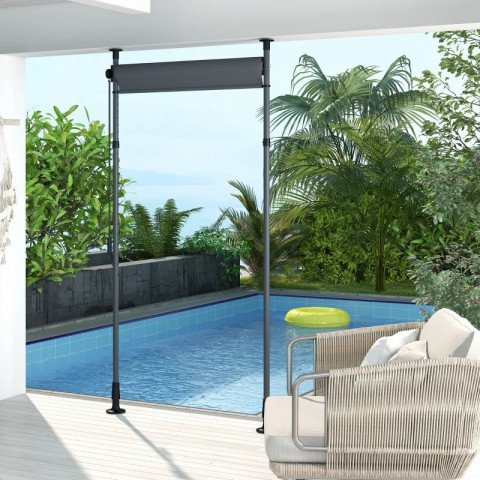 Vertikální markýza 150x120x310cm | tmavě šedá č.5