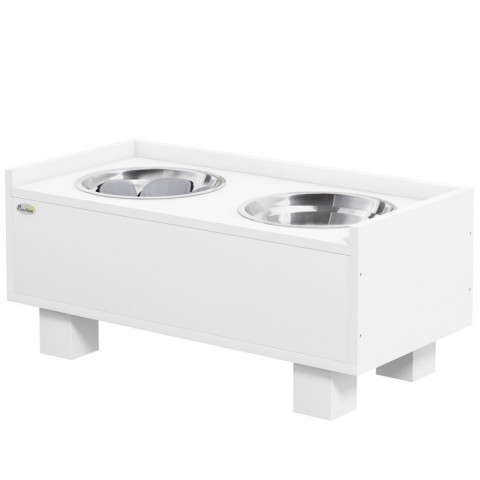 Vyvýšená miska pro psy 50x24x22 cm | bílá č.2