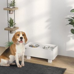Vyvýšená miska pro psy 50x24x22 cm | bílá č.1