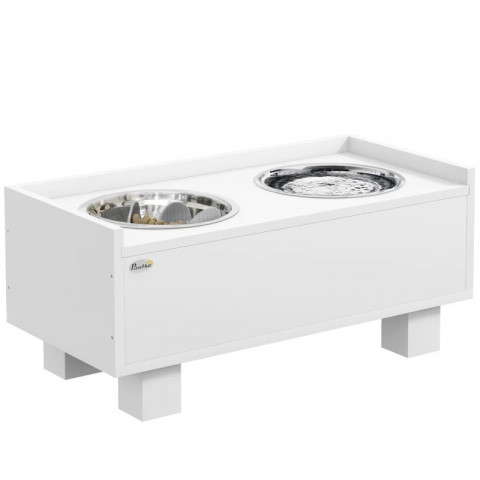 Vyvýšená miska pro psy 50x24x22 cm | bílá č.4