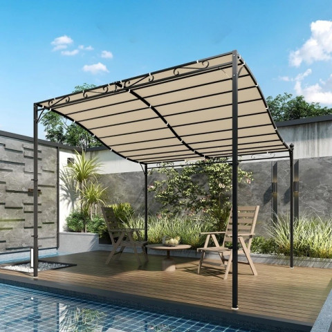 Náhradní střecha pro pergolu 298 x 293 cm | krémově bílá č.2