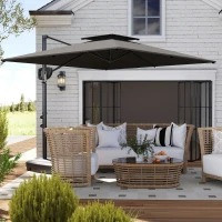 Konzolový slunečník 247 x 247 cm | šedý