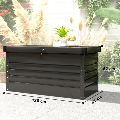 Kovový zahradní box 450 litrů | šedý č.4