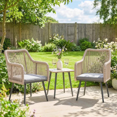 Kovové zahradní židle s područkou, 2 kusy | světle šedé č.3