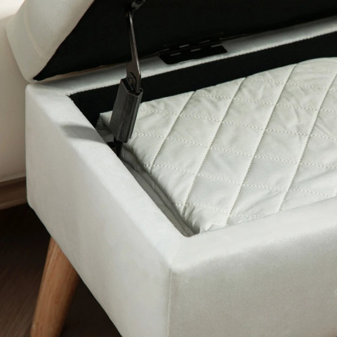 Lavice s úložným prostorem, 102 x 35 x 43 cm | bílá č.5