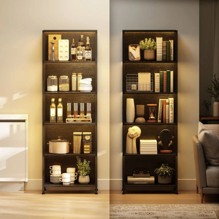 Regál s 5 policemi 60 x 30 x 179 cm | černý