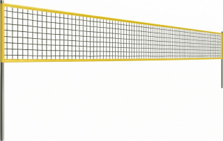 Badmintonová síť s výškově nastavitelnými ocelovými sloupky | černá č.1