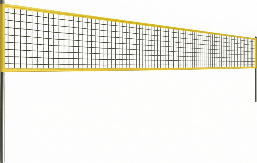 Badmintonová síť s výškově nastavitelnými ocelovými sloupky | černá