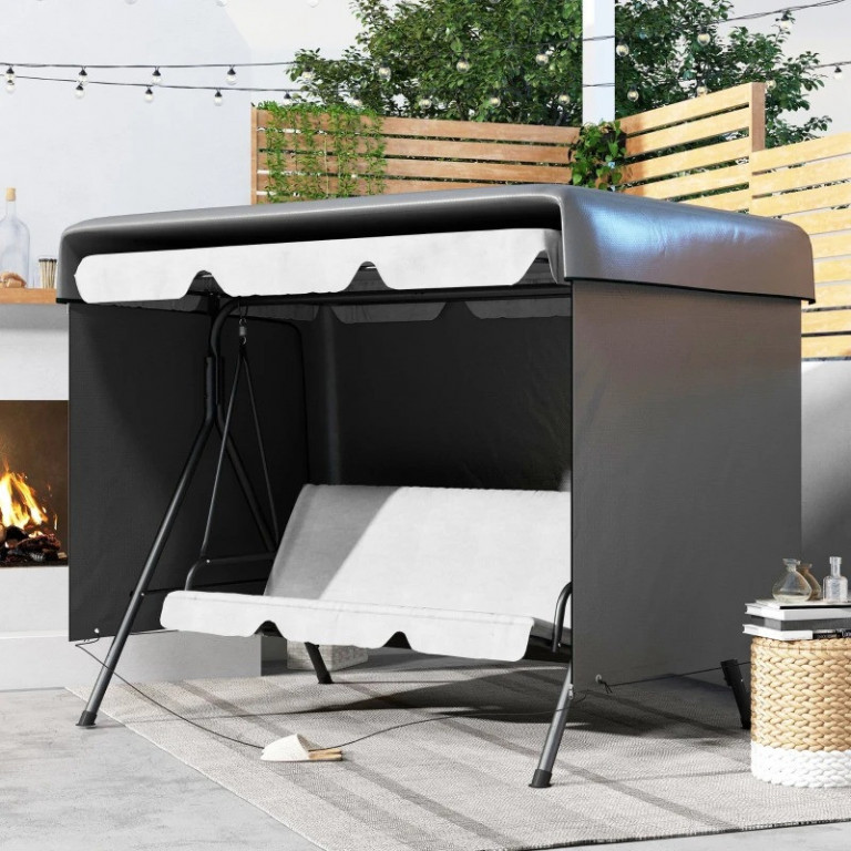 Kryt na houpačku 215 x 155 x 150 cm | šedý