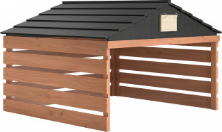 Dřevěná garáž pro robotickou sekačku 79 x 74 x 54 cm | červenohnědá č.1