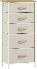 Skříňka s 5 zásuvkami z netkané textilie | béžová č.1