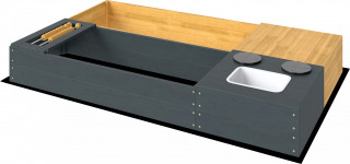 Pískoviště dvoudílné 150 x 90 cm | žluté č.1