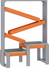 Stůl na hraní s pískem a vodou | šedý + červenohnědý č.1