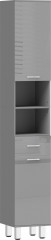 Vysoká koupelnová skříňka 30 x 30 x 180 cm | šedá č.1