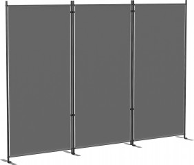 3-dílný paraván 260 x 30 cm | tmavě šedý č.1