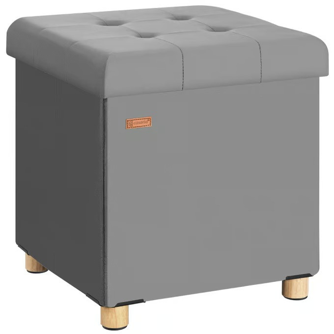 Skládací stolička antracitová sametová | 42x38x38cm