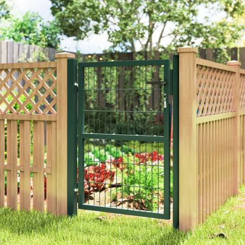 Ocelová zahradní branka 97x170cm |zelená č.4