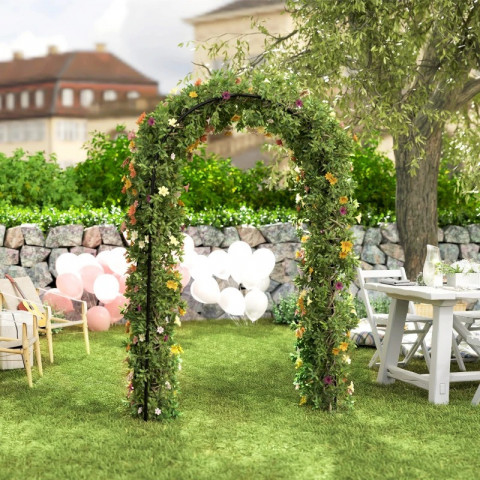 Zahradní oblouk 125x37x230 cm | černý č.4