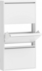 Kovový botník se 3 chlopněmi | bílý č.1