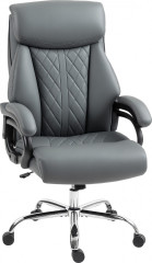 Ergonomická manažerská židle z PU kůže | šedá č.1