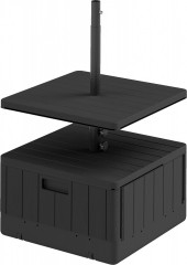 3 v 1 stojan na slunečník 80 kg plnitelný | černá č.1