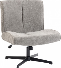 Otočné křeslo se sametovým vzhledem | šedé č.1