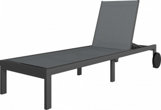 Lehátko prodyšné zahradní se 6 polohami |tmavě šedé č.1