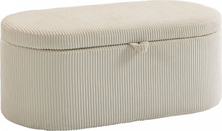 Čalouněná lavice s úložným prostorem 105 x 51 x 49 cm| béžová č.1