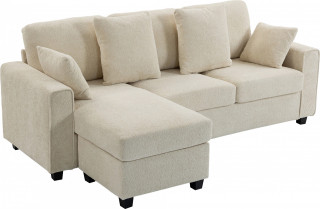 Třímístná rohová sedačka | béžová č.1