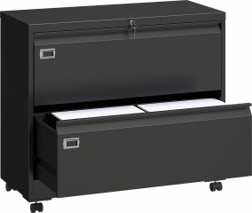 Uzamykatelná kancelářská skříň na dokumenty | černá č.1