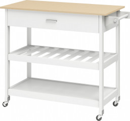 Servírovací vozík se 3 úrovněmi 108,8 x 51 x 92,5 cm | bílý