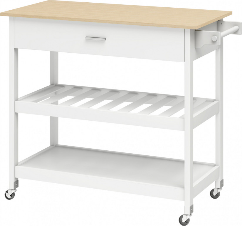 Servírovací vozík se 3 úrovněmi 108,8 x 51 x 92,5 cm | bílý