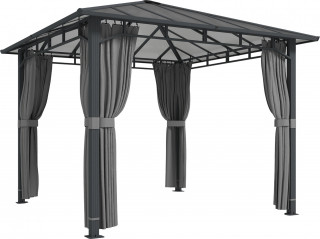 Zahradní altán cca 3 x 3 m kovový |tmavě šedý č.1
