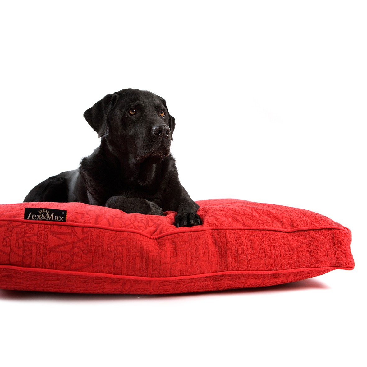 Lex & Max Luxusní potah na pelíšek pro psa Lex & Max Chic 90 x 65 cm | červený