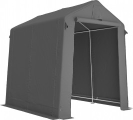 Garážový stan 2,3 x 1,9 m s rolovacími dveřmi na zip | tmavě šedá č.1