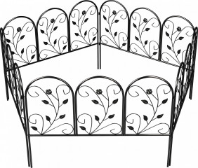 Kovový zahradní plot | černý
